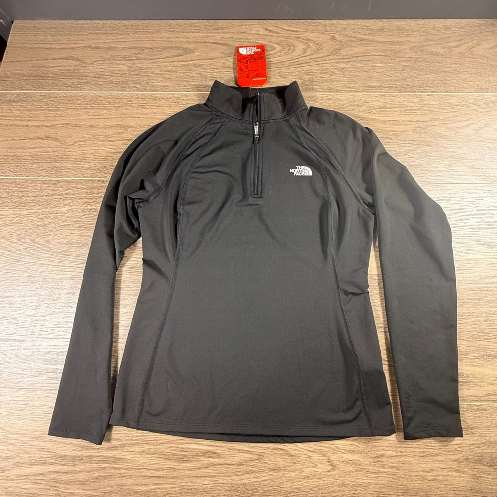 The North Face Women's Swan Quarter Zip Fitted Pullover Black Size M NEW Outdoor